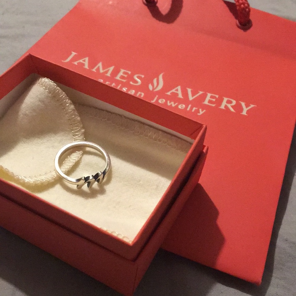 James Avery M initial ring